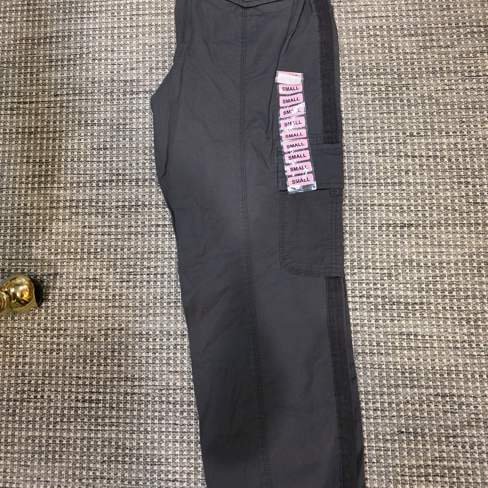 Black Utility Cargo Pants with Side Pocket